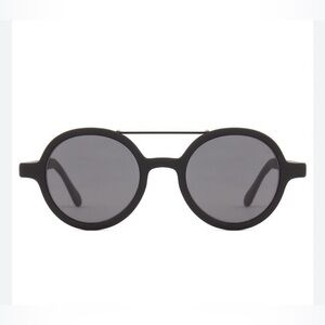 KOMONO sunglasses Black Round silver NEW Vivien